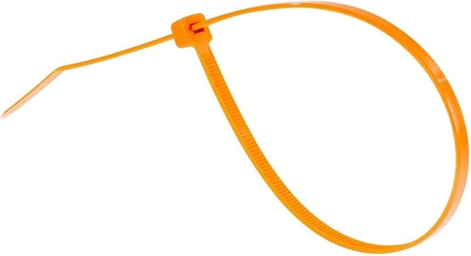 GTSE 4 Inch Orange Zip Ties, 1,000 Bulk Pack, 18lb Strength, UV Resistant Small Nylon Cable Ties, Self-Locking 4" Tie Wraps