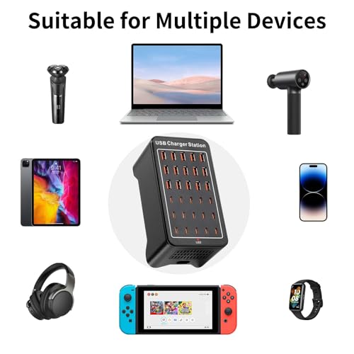150W(30A) 30-Port USB Charging Station, Multiple USB | Charging & Powe - Image 6