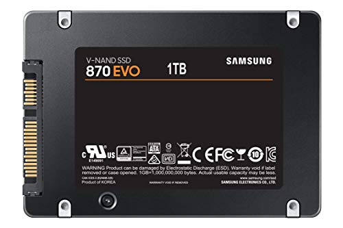 Samsung SSD 870 EVO SATA III 2.5” 1TB, Read Speeds Up to 560MB/s