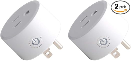 2pcs Zigbee Smart Plug Remote Control Outlet Adapter Switch Compatible with Alexa, Echo (4th gen) Echo Plus (2nd) Google Home, SmartThings Hub, eWeLink, Voice Pairing, Hub Required