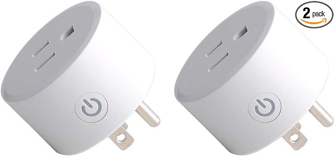 2pcs Zigbee Smart Plug Remote Control Outlet Adapter Switch Compatible with Alexa, Echo (4th gen) Echo Plus (2nd) Google Home, SmartThings Hub, eWeLink, Voice Pairing, Hub Required