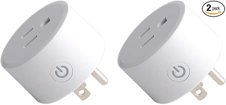 2pcs Zigbee Smart Plug Remote Control Outlet Adapter Switch Compatible with Alexa, Echo (4th gen) Echo Plus (2nd) Google Home, SmartThings Hub, eWeLink, Voice Pairing, Hub Required
