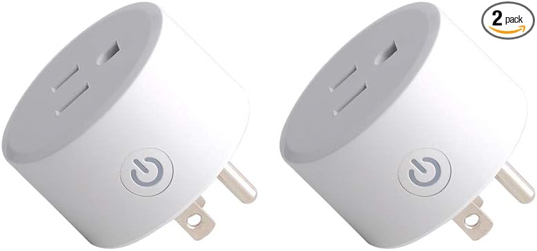 2pcs Zigbee Smart Plug Remote Control Outlet Adapter Switch Compatible with Alexa, Echo (4th gen) Echo Plus (2nd) Google Home, SmartThings Hub, eWeLink, Voice Pairing, Hub Required