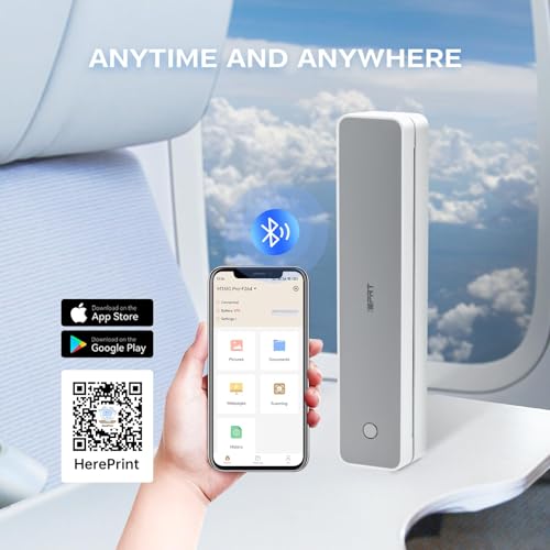 iDPRT Portable Thermal Printer Wireless for Travel, Inkless Small Printers