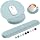 Sushret Mouse Pad and Keyboard Wrist Rest, 3-in-1 Gel Memory Foam Ergonomic Mouse Pad with Wrist Rest Set, Gaming Mousepad Arm Cushion Support for Computer Office Desk Accessories Cute, Seafoam Blue
