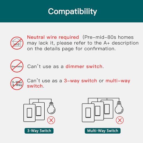 TREATLIFE Smart Light Switch Single Pole Works with | Smart Home - Image 3