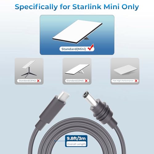 Starlink Mini Cable 10.2FT, 18AWG Waterproof Starlin | Charging & Powe - Image 5