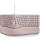 Nulea Ergonomic Keyboard, Wired Keyboard with Split Design and Palm Rest, Volcano Keycaps, Natural Typing, Type C and USB Plug, 2 in 1 Port for Windows and Mac, 3 Colors(Pink)