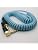 Aestivate 10ft/3m Coiled Guitar Cable L-S Coil Electric Instrument Cable Curly Instrument Cable Stretchable 1/4 inch Right Angle to Straight(Light Blue)