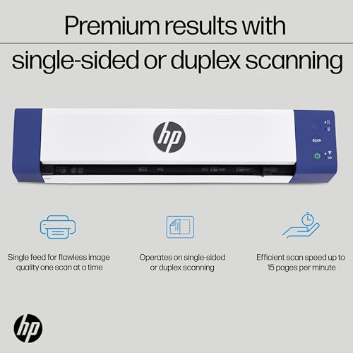 HP PS150 USB Photo Scanner, Document Scanner, Duplex 15 ppm, Wi-Fi Direct
