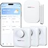 WiFi Water Leak Detector, Hub & Water Leak Sensor 3 Pack, Wireless Siren Alarm & Email & APP Push Notification, Floating Remote Water Leakage Sensors for Basement, Kitchen, Sink, Bathroom, Laundry