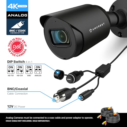 Amcrest 4K Analog Outdoor Security Camera, Bullet 4K | Smart Home - Image 3