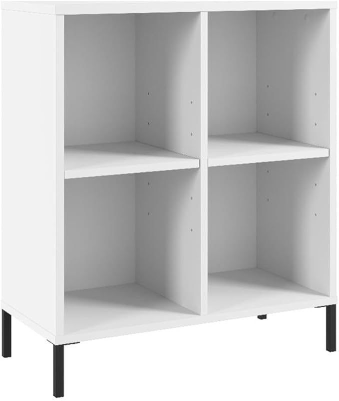 Bush Furniture Essence 4 Cube Organizer in White | Organizers and Shelves for Home Office Workspace, Living Room, Entryway, Bedroom, and Mudroom