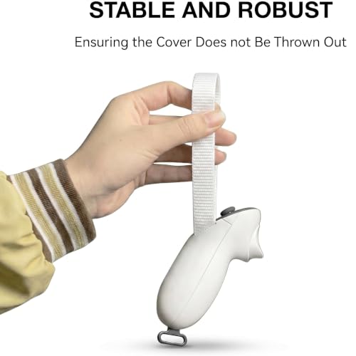 APEXINNO Controller Grips for Meta Quest 3/Quest 3S-Non-Slip Handle Covers with Adjustable Soft Hand Straps, Secure Fit for Small & Medium Hands, Not Compatible with Official Charging Dock