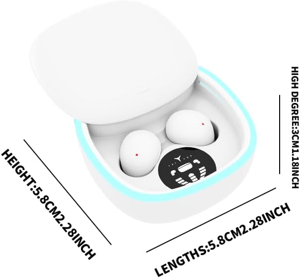 Sleep Ear Buds, True Wireless Earbuds, 2025 Ultra-Mini Bluetooth 5.4 Earbuds for Side Sleepers, Hi-Fi Stereo 3D Bass Noise Cancelling Bluetooth Headphones, Comfortable Invisible-White