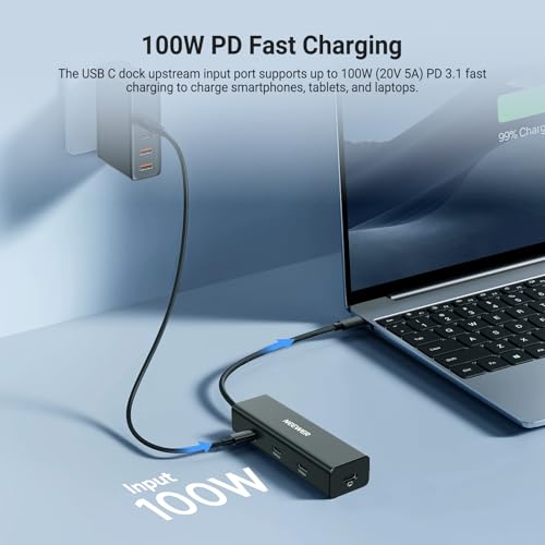 NEEWER 4 in 1 USB C Hub Dock Dongle Extender with Cold Shoe Mount, PS030E