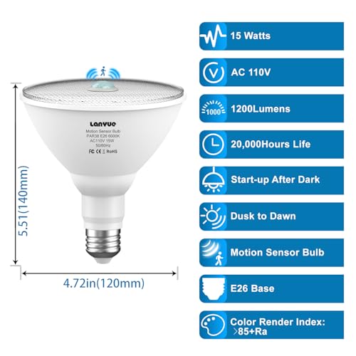 Motion Sensor Light Bulbs, Dusk to Dawn Outdoor Ligh | Ambient Smart L - Image 5