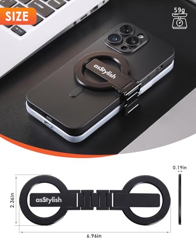 Twins Carry: Magnetic Dual-Phone Holder for iPhone & Android | Lightweight Solution for Professionals, Travelers & Gamers | Manage 2 Mobile Phones for Work, Personal Use (Black, General)