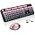 Wireless Keyboard and Mouse, MOFII 104 Round Keycaps Retro Typewriter with OTG & Brush, Full-Size Ergonomic, Ideal for Windows PC, Home, Office and College Peach Pink
