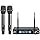 TONOR Wireless Microphones, UHF Rechargeable Cordless Karaoke Mics with Box Receiver, 2x100 Channel Dynamic Microfonos Inalambricos Professional with Adjustable Volume, Quick Mute, 80 m/262ft TW550