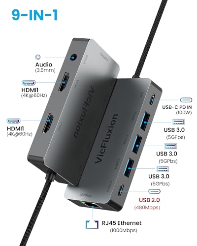 Docking Station Dual Monitor, USB C Hub Multiple Por | Computer Access - Image 3