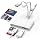 Universal SD Card Reader for iPhone/Mac - Upgraded TypeC(Data)+Lightning+USB Three Port SD/TF Memory Card Reader Digital Camera Transfer to Phone Adapter, Multi Port 4 in 1 Universal SD Card Reader