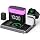 ANJANK GlowDock 5-in-1 Wireless Charging Station with Alarm Clock,Qi2.2 25W Magnetic Multi Charger Stand, Aluminum Silent Cooling,8 Nightlight,for iPhone 18 17 16 15 Pro Max Plus, Apple Watch,AirPods