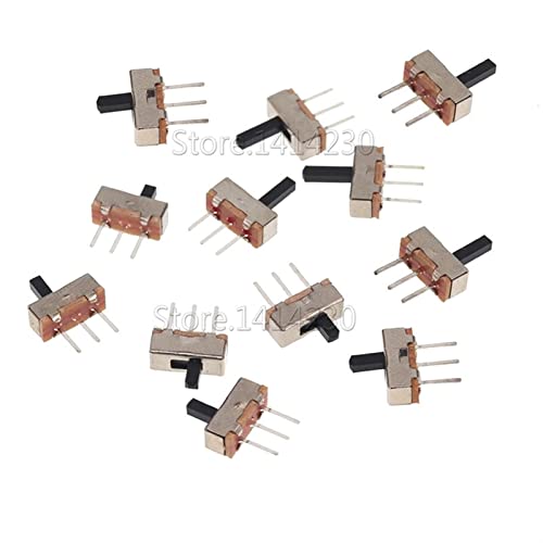 Micro Switch 20Pcs SS12D00 Interruptor on-Off Mini Slide Switch 3pin 1P2T 2 Position Toggle Switch Handle Length:3MM/4MM/5MM/6MM (Size : Handle Length 5mm)