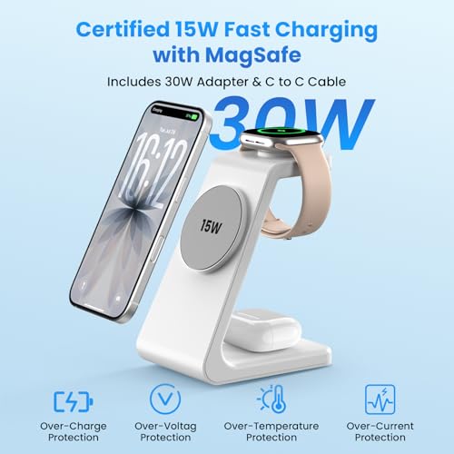 Magnetic Wireless Charging Station for iPhone: 3 in | Wireless Charger - Image 3