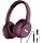Wired Over-Ear Headphones, Mic, 3.5mm Plug, USB-C Adapter, Red