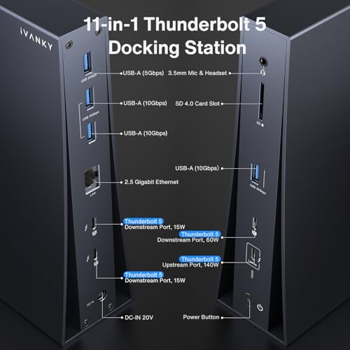 iVANKY Intel Certified Thunderbolt 5 Dock for MacBook Docking Station