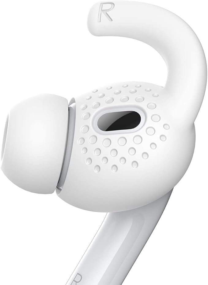 Gcioii 3 Pairs for AirPods Pro 2 Ear Hooks Covers [Added Storage Pouch] Anti-Slip Accessories Compatible with Apple AirPods Pro 2nd Generation (White)