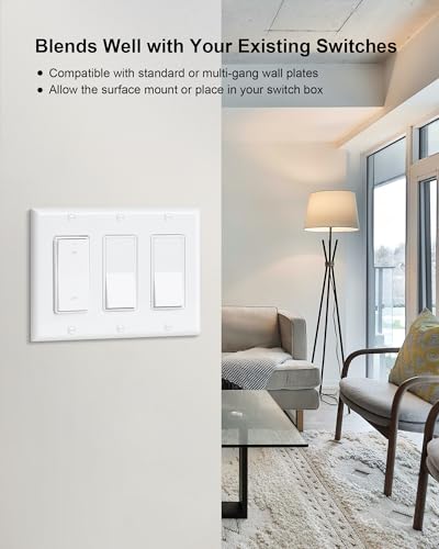 Wireless Remote Control Outlet with Decorator Rocker | Charging & Powe - Image 4