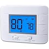 Non Programmable Thermostat for Home - Multi Stage 2H/2C, with Large LCD Display of Room Temperature and Humidity