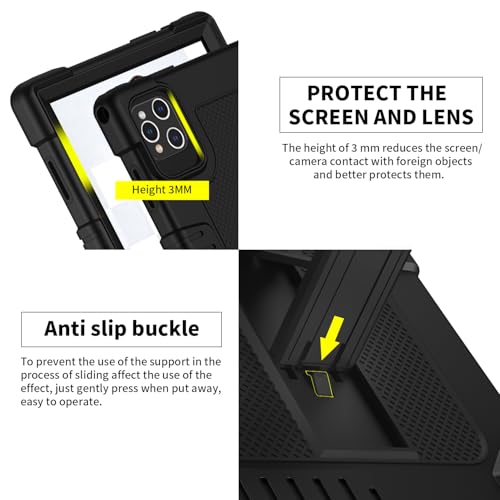 for MEIZE D115 Tablet Case,for DigiLand DL1050 Case Shoulder Strap Kickstand Cover for ANTEMPER D106/DOMATON D105/KADYBE D115/DigiLand DL1050/DigiLand S10 DL1050 R10 PRO(Black)