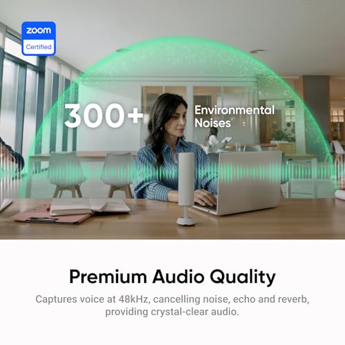 Insta360 Wave AI Conference Speakerphone with Bluetooth, Noise-Canceling Mics, Beamforming, Zoom Certified, AI Transcription & Summary, 32GB Storage for Meetings, Podcasts, Home office and Livestreams