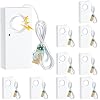 Hoteam 5 Pcs Water Sensor Alarm Leak Detector 120db Water Leak Alarm 9v Battery Flood Sensor Detector Overflow Security Alert for Home Basement Kitchen Garage Bath Tub Sink, White