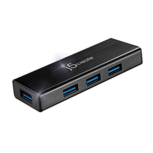 j5create 4-Port Powered USB 3.0 Data Hub with 2 ft Extended Cable