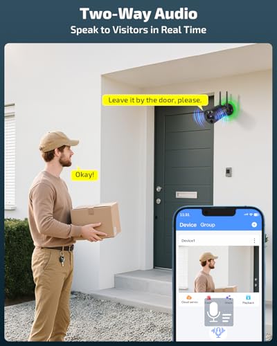 4K Security Cameras Wireless Outdoor, Home WiFi Video Security System