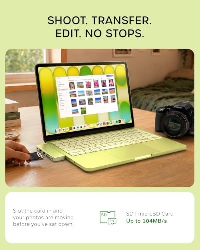 Satechi 6-in-2 USB-C Snap Hub, 4K/60Hz HDMI, for MacBook Neo, Citrus