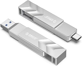 ORICO 1TB Portable Solid State Drive, 1050MB/s Dual-Port Rotating Metal External SSD with 90° Click-Stop, Reliable Storage for iPhone 17, 16 Series, Type-C Smartphone, Mac, Audio, Vehicle - A101 - Image 1