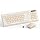 Wireless Keyboard and Mouse Combo Silent for Office and Home(Latte Color)