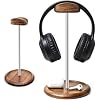 Universal Headset Stand for Desk with Walnut Storage Base