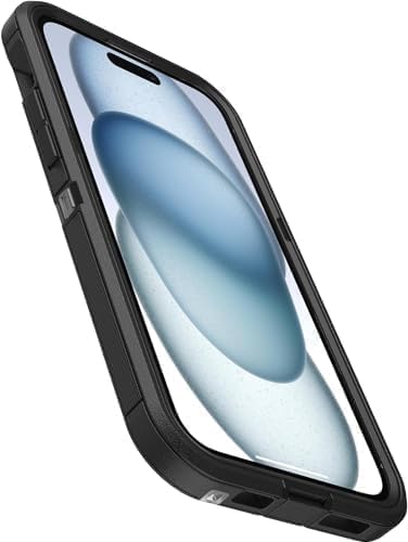 OtterBox iPhone 15, 14, 13, iPhone 17e, 16e Case - Defender Series XT - Built-in MagSafe - Rugged - Port Protection - Lanyard Attachment - Non-Retail Packaging - Clear/Black
