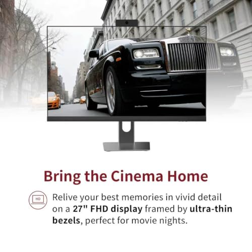 27" All-in-One Desktop Computer, i7 CPU, 16GB RAM, 512GB SSD, Win 11 Home