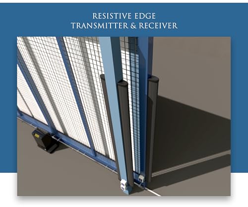 Blütezeit Wireless Safety Edge – Universal Pressure-Sensitive Contact Edge for Swing, Sliding Gates & Garage Doors with Instant Reverse, Detection Sensor with Transmitter & Receiver