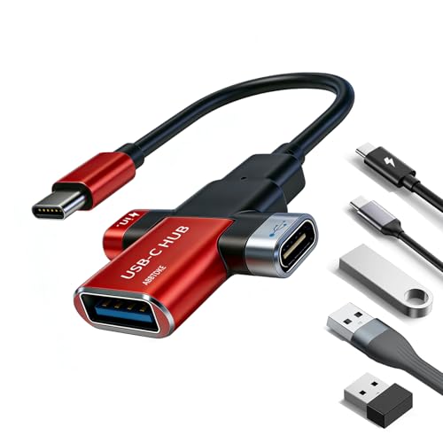 Small USB C HUB 3-in-1 USB Adapter for Carrying on Business Trips/Travels.