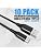 10-Pack USB Type-C Cables [6.6ft | 3A Fast Charge | Braided] – USB-A to USB-C Charger Cord, Compatible with iPhone 15/16/17, Galaxy S25/S24/S23/Z Flip Note20, Pixel 8/7/6, iPad Mini, PS5 – Value Set
