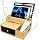 Bamboo Charging Station with 5-Port USB Charger & 5 Cables