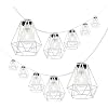 JONATHAN Y 10' LED String Lights 10-Light Metal Diamond Cage, White
